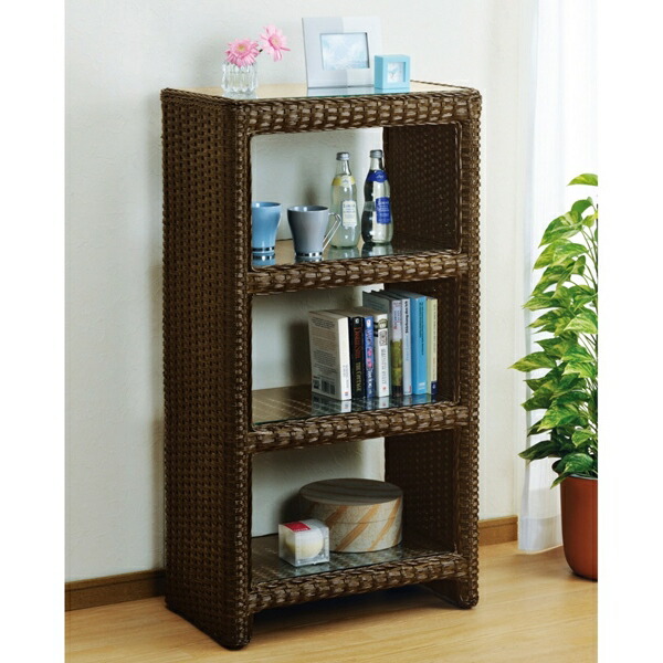 籐製　飾り棚　ラタン家具 Rattan Rack / ラタンラック 〈籐・棚・収納・ナチュラルインテリア