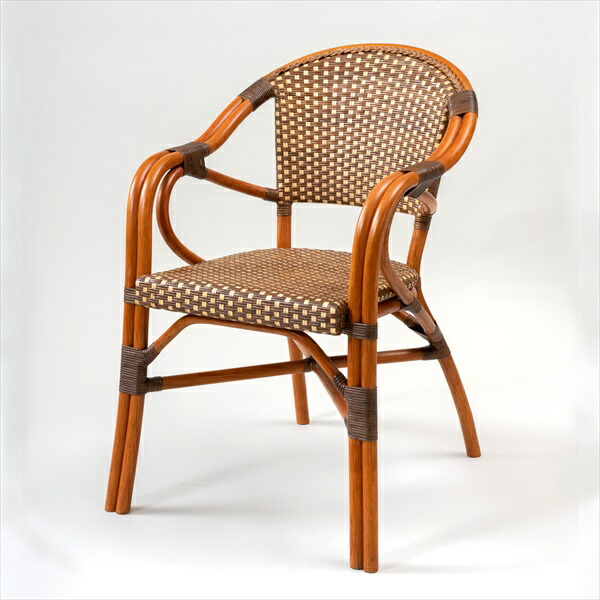 楽天市場】【直送品】ラタンダイニングアームチェア BNS02 籐100％ 55