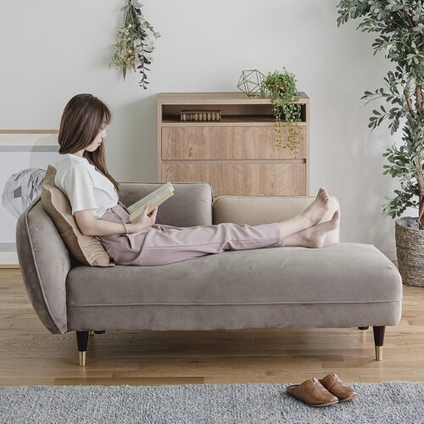 楽天市場】【全品P3倍】 シェーズロングソファ 2Pソファ ベルベット