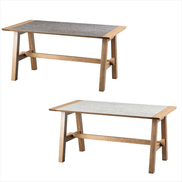 \本日P10倍300円クーポン/ 150cm ダイニングテーブル ロシェ テーブル ダイニングテーブル201200844 201200845 タモ材 木目 オイル仕上げ メラミン素材 耐摩耗性 耐熱性 耐水性 ライトグレー ダークグレー 天然木|家具 生活雑貨の くつろぎライフ