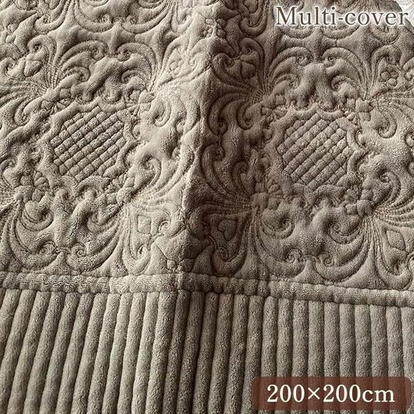 ソファカバー イスカバー アルジョンテグリーズフランネル マルチカバー 200×200cm WK1097-N2 フランネル カバー マルチカバー シート ソファシート 椅子カバー キルト アンティーク調 エレガント