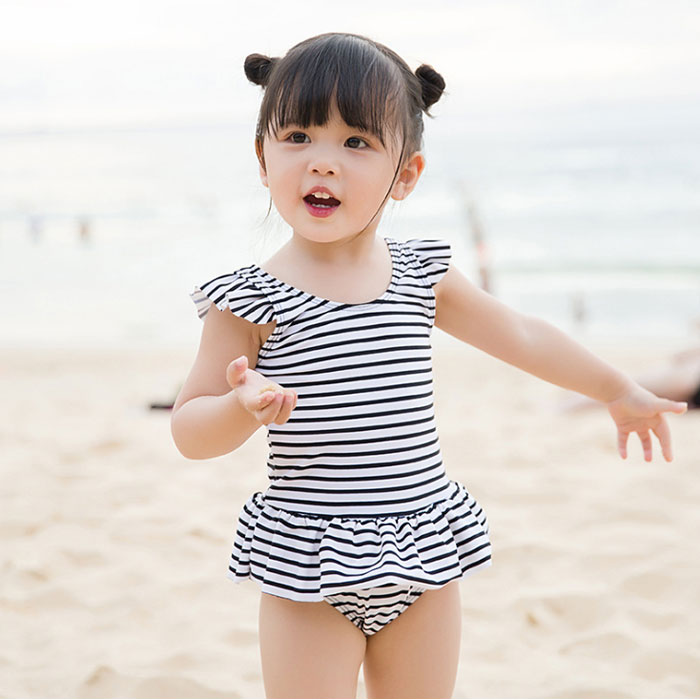 楽天市場 女の子 ワンピース水着 ボーダー柄 ミズギ キッズ 夏にぴったり 水着 キッズ 水着 女の子 ベビー水着 水着1点セット 温泉 旅行 海水浴 女子 女児 新作 超カワイイ 送料無料 80cm 90cm 100cm 110cm 1cm ボーダー柄 コモド楽天市場店