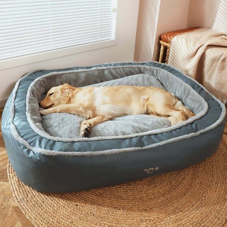 【貨物輸送無料】臥榻 冬 中型犬 愛玩動物ベット 愛玩動物寝椅子 大型犬 ふわふわ パステル色の 犬用  思わしい 洗える 上滑り打ち切り あったか 今めかしい 吸湿通気