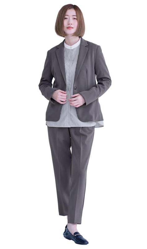 洋服の青山(ヨウフクノアオヤマ) [セット販売]1ボタンテーラードジャケット+テーパードパンツレディース