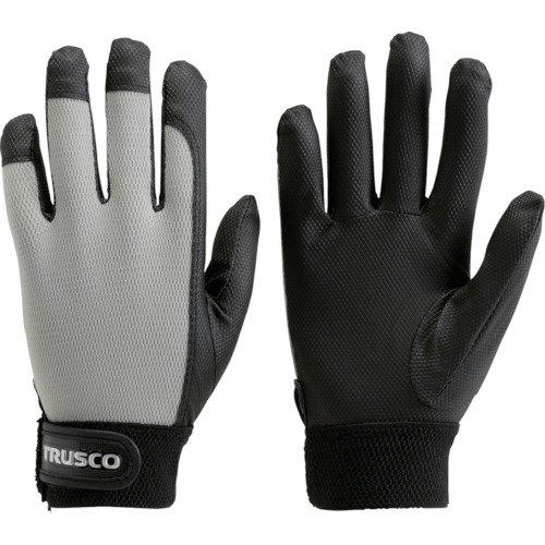 TRUSCO(トラスコ) PU薄手手袋 エンボス加工 Mサイズ グレー TPUM-G-M x 10 双【ケース販売】