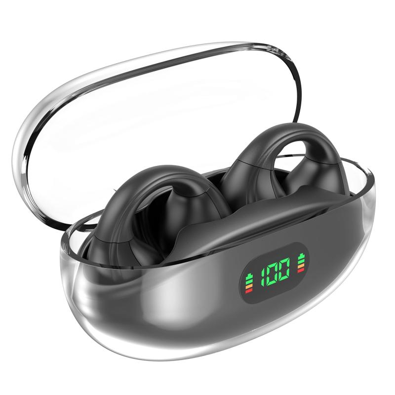 無線電話Bluetoothイヤ電話機 2025年新御出座し イヤーカフ型 オープンイヤー社会システム 耳を塞がない耳挟み式 響動めきとり止める電話を掛ける相応う Hi-Fi音声 AAC/SBC受け支える LCD映写幕残量書きあらわす 自動小銃繋ぎ合わせる 音