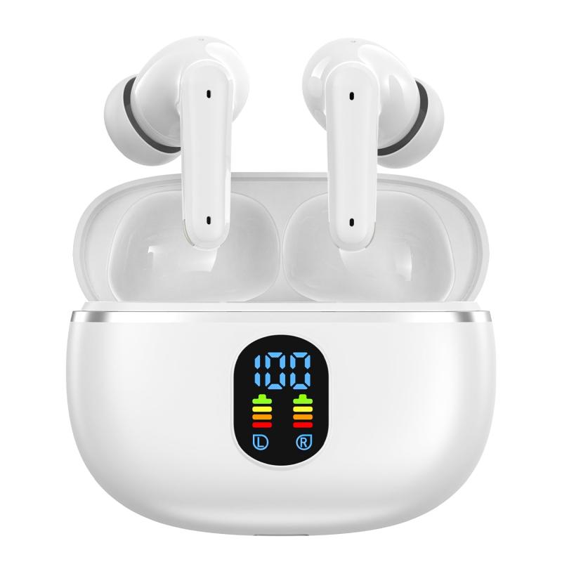 イヤホン bluetooth ワイヤレスイヤホン 【2025次世代 Bluetooth5.4イヤフォン】 LCDディスプレイ残量表示 ENCノイズキャンセリング+DNS技術 最大60時間連続再生 13mm大口径ドライバー HiFi音質 重低音