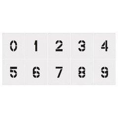 IM(アイマーク) ステンシル 0~9 1仕かける10枚ユニット 文字記号大きさ100×65粍 ASTSETN10065