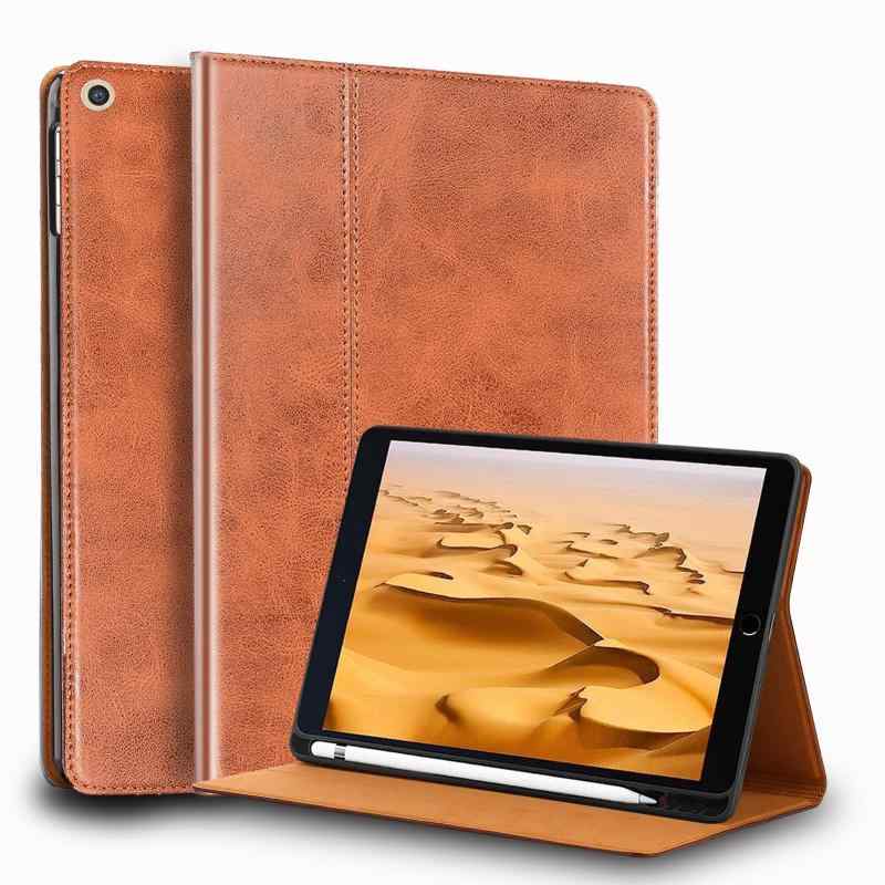 Gexmil ケース iPad 10.2 インチ,9/8/7世代通用 (2021/2020/2019) 高級レザー製 ペン収納,衝撃防止 保護ケース 耐衝撃性 軽量 防指紋