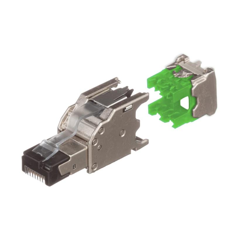 PANDUIT PROFINET カテゴリ5Eかんたん成端シールドモジュラープラグ 適用導線:22AWG単線・撚り線シールドケーブル 10個入り FPE6X88MTG-X FPE6X88MT