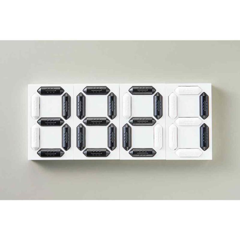 緑十字 くるっと３Ｄデジタル数字札 ＫＤＳ－２０２ ４個セット ８８×５３×１６ｍｍ 裏面テープ付き 413204