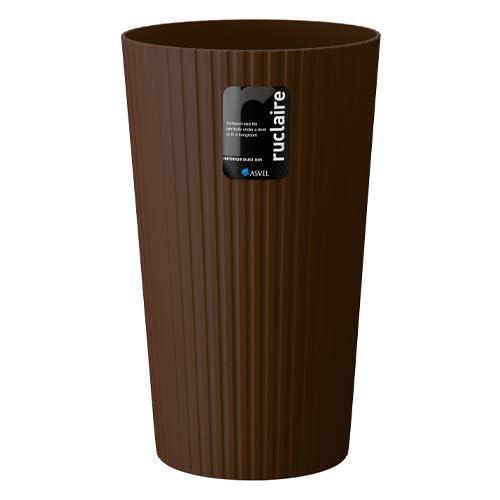 エスコ(Esco) φ240x400mm/13L ﾀﾞｽﾄﾎﾞｯｸｽ(丸型/茶/5個) EA995AA-606