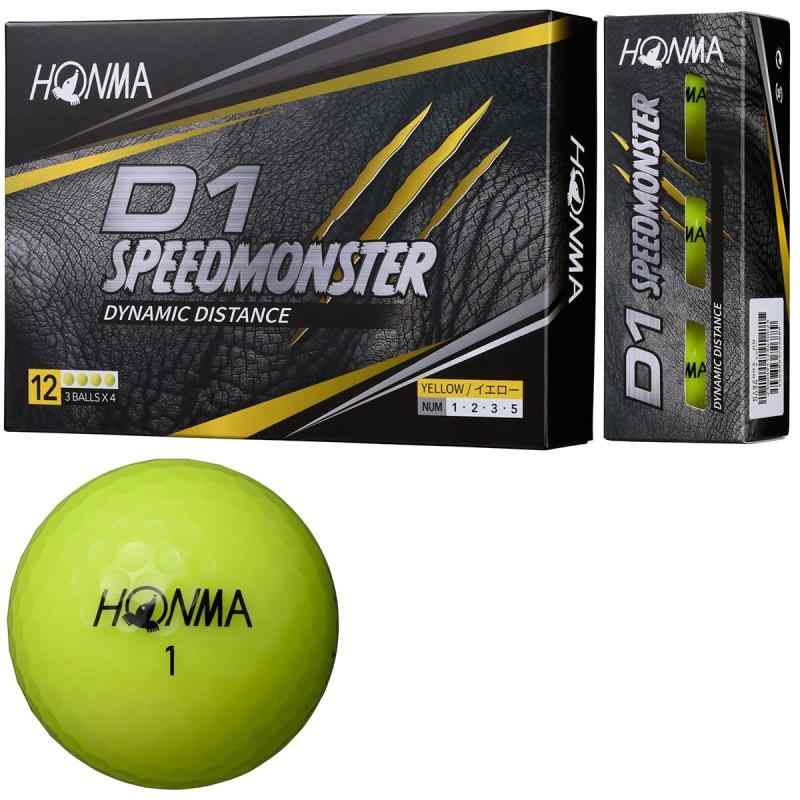 本間ゴルフ HONMA ボール D1 スピードモンスター ボール 3ダースセット 3ダース(36個入り)｜木漏れ日ショップ