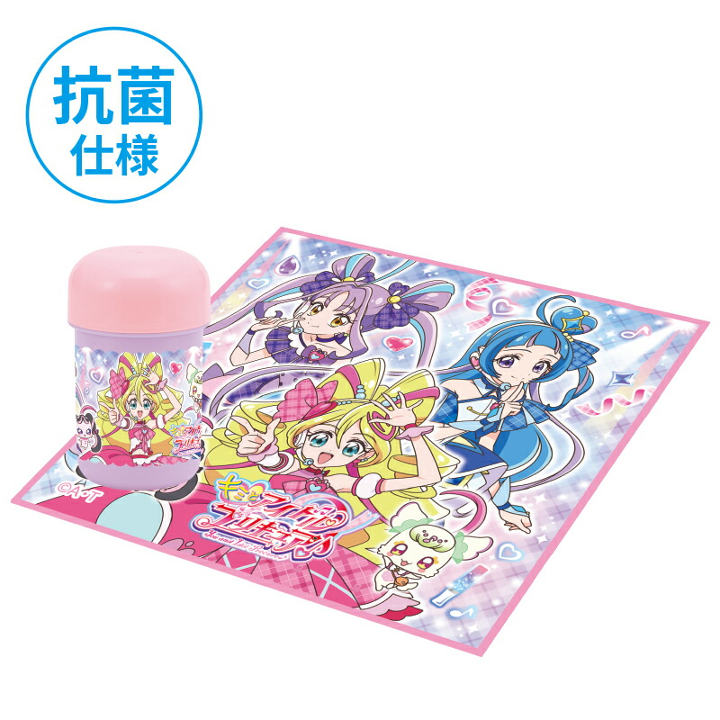 小森樹脂 キミとアイドルプリキュア♪ 抗菌 おしぼりセット おしぼり タオル 携帯用 プリキュアシリーズ かわいい キャラクター キッズ ジュニア 子供 女の子 保育園 幼稚園 学校 入園 入学 遠足 ピクニック 行楽 春 秋 日本製画像