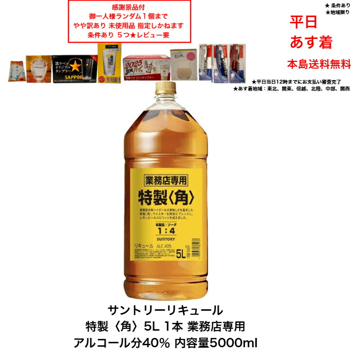 特製ウイスキー 5L アルコール40%2本セット サントリーウイスキー 角瓶 サントリー ウイスキー 角 40度 業務