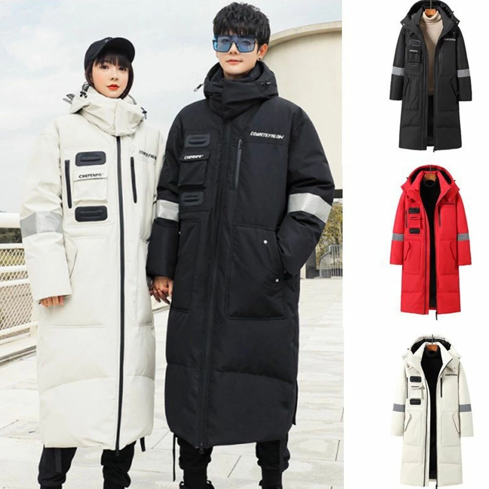 アウター 厚手 撥水 通勤 ビジネス ロング丈 ダウンジャケット アウターコート ペアルック ユニセックス レディース メンズ|コモリン