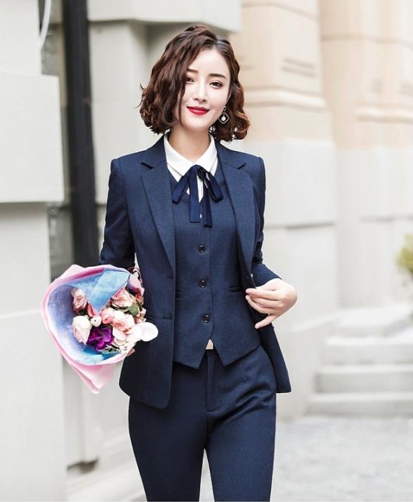 2点セット 洗える ビジネス 事務服 トップス オフィス OL 長袖 パンツスーツ スカート タイトスカート ビジネススーツ コート レ｜コモリン