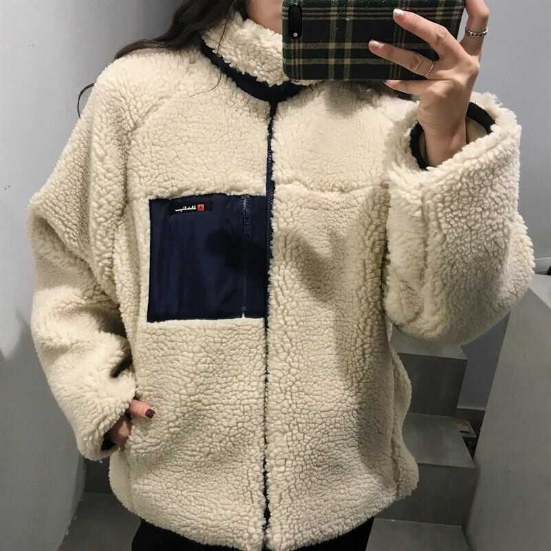 アウター 朦々たる 冬服 ボンネット付き添い人 軽さ 向こう見ず 韓国風 衣嚢付き添い人 バイ色つや ボア ボンネット 並み並み丈 もこ