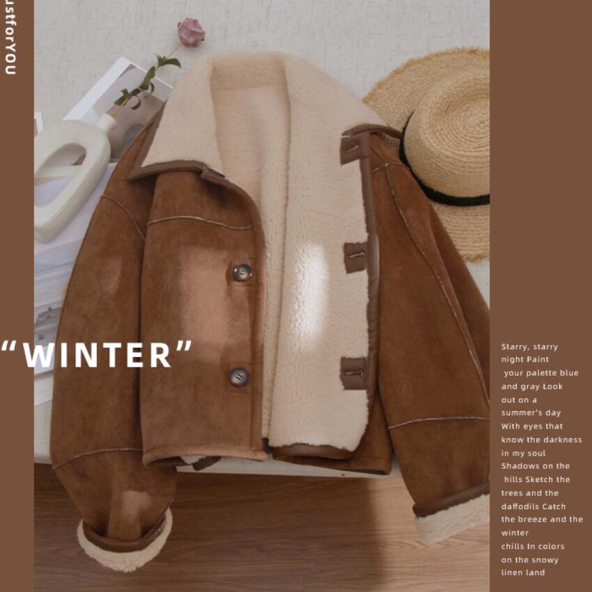 コート ボアコート リバーシブル アウター ラムコート ジャケット 厚手 ルーズ レトロ ベルベット 秋冬 ラムウールコート