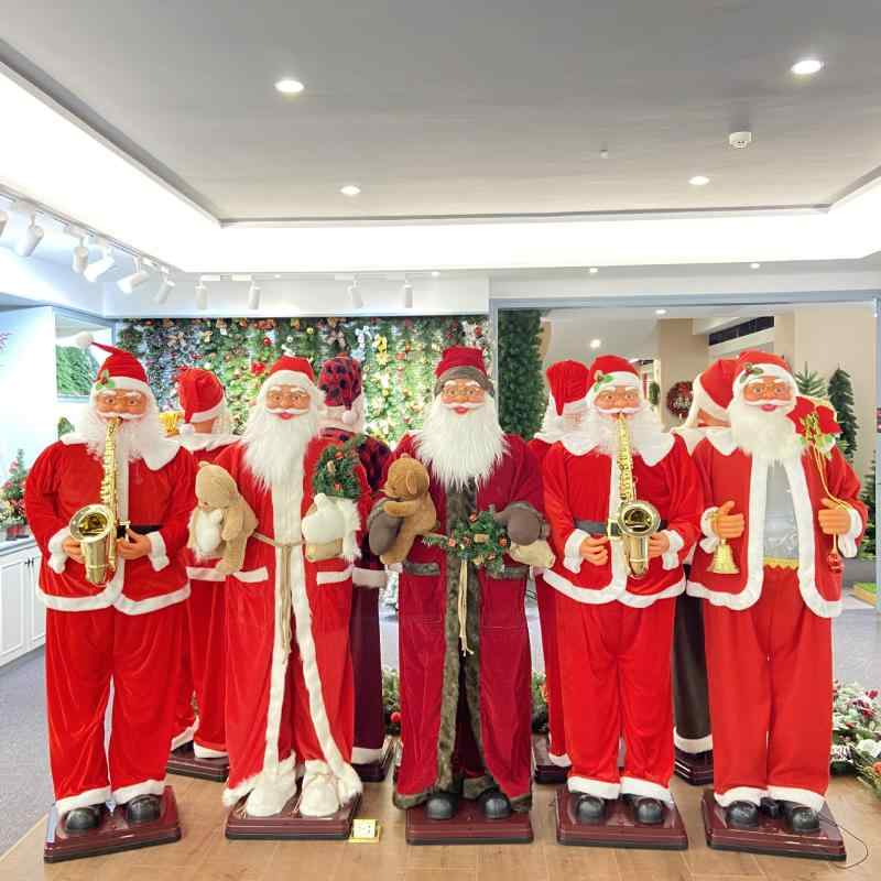 高さ180cm(x2) 人形 電動 デコレーション 歓迎 ショッピングモール サックス ホテル オブジェ クリスマス 飾り 演奏