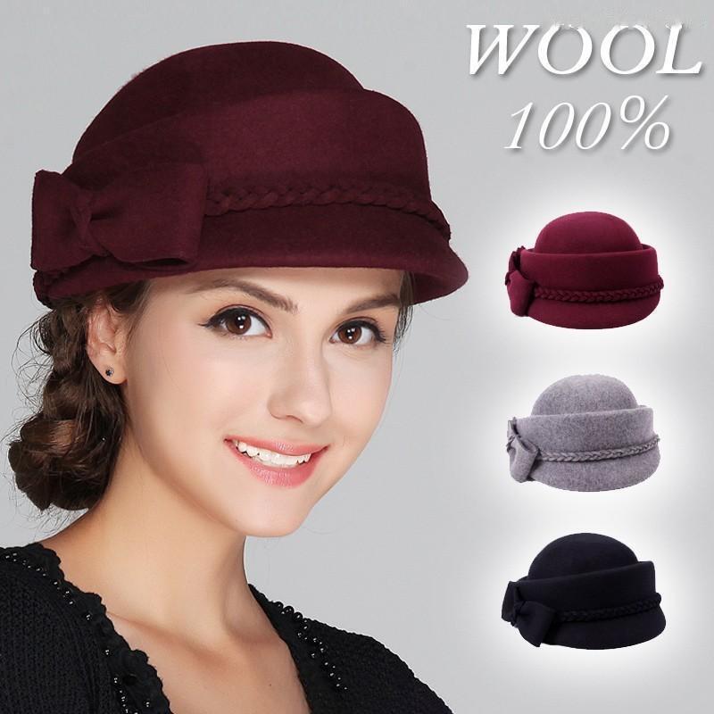楽天市場】ハット 帽子 ハット レディース 秋冬 フェルトハット