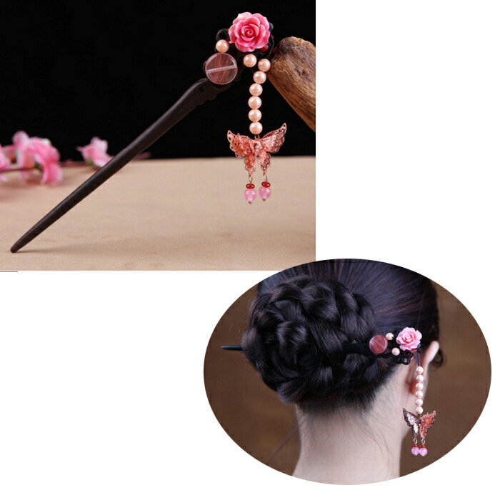 楽天市場 かんざし 簪 檀木製 成人式 Komuonネットストア