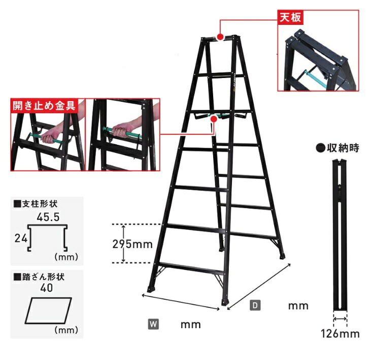アルインコ ALINCO 専用脚立 黒いこと BS-150FX 1台【法人様押さえる】【代引不可】【北海道・沖縄・離島別途交通費】