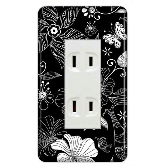 ドレスマフラワー 花 コンセントプレート かわいい コンセントカバー スイッチカバー