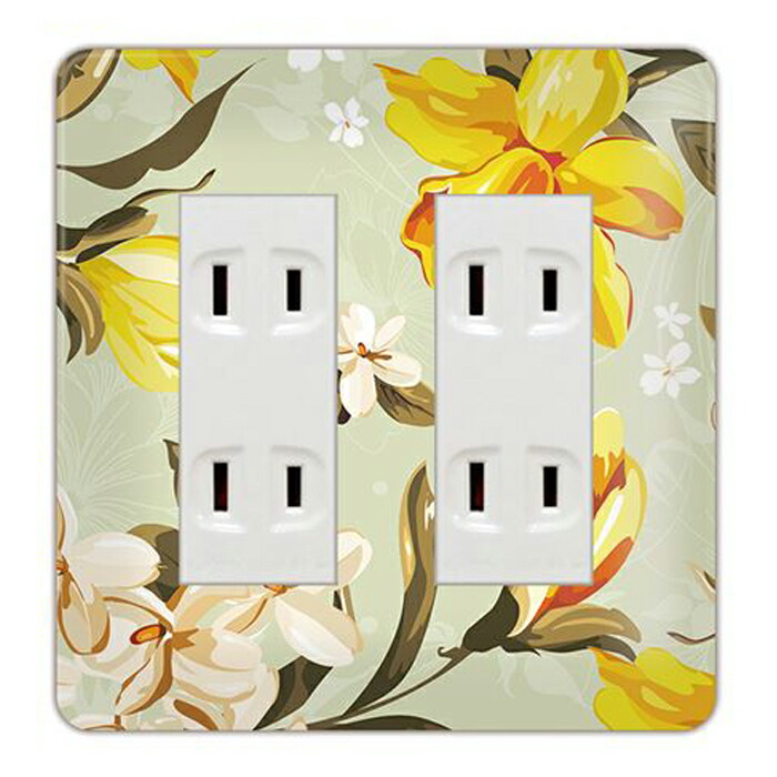 ドレスマフラワー 花 スイッチカバー かわいい コンセントプレート コンセントカバー