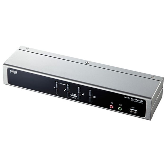 【沖縄・離島送りとどける不可】【代引不可】USB2.0こしきを積み上げる デュアル繋がりDVI相応うマイコン自動小銃うつり変わり器（4：1） サンワサプライ SW-KVM4HDCN