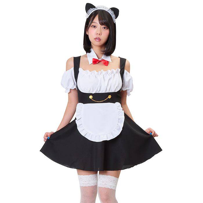 楽天市場 シェリーズクローゼット キティメイド 子猫 メイド ねこ耳 セクシー コスチューム コスプレ 衣装 仮装 変装 クリアストーン やるcan