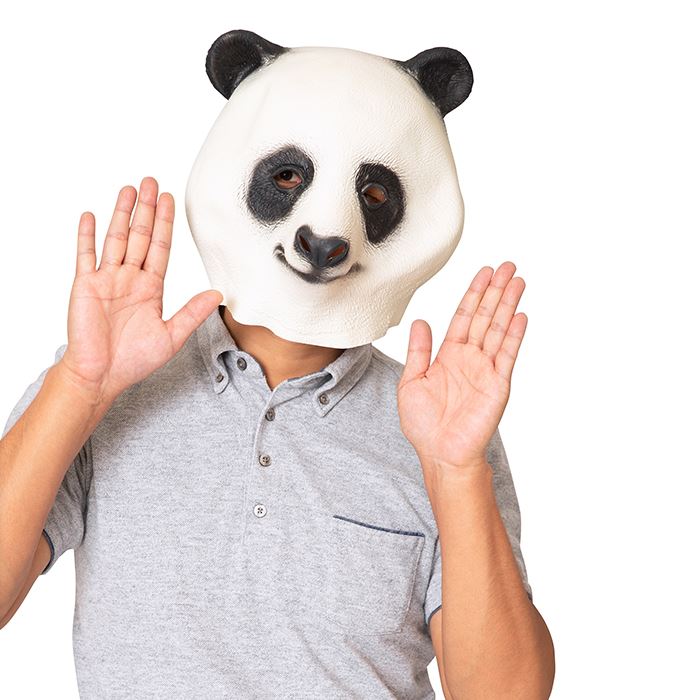 ラバーマスク パンダ ジョーク 爆笑 マスク リアル 変装 仮装 おもしろ