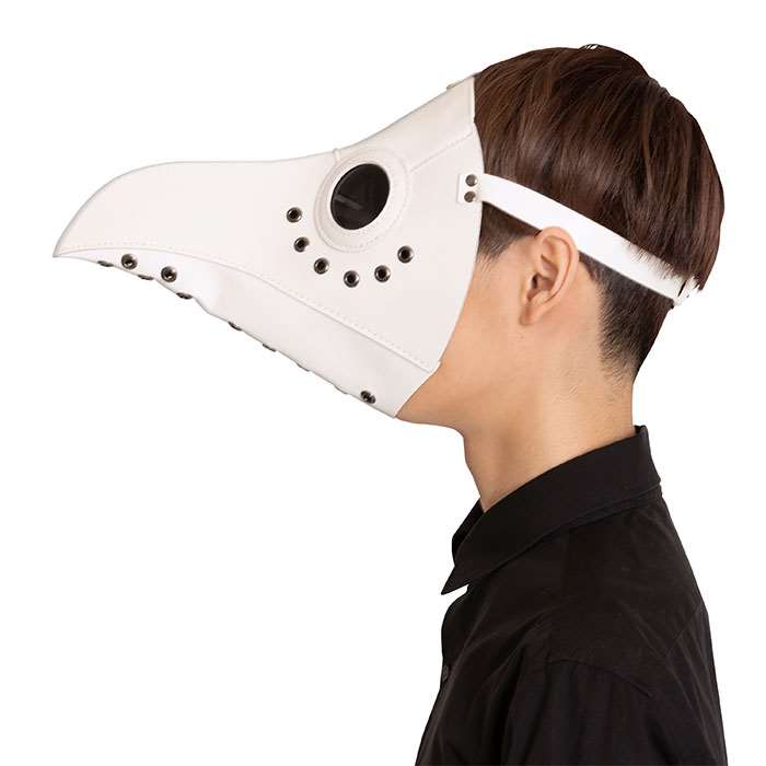 楽天市場 Np ペストマスク ホワイト 合皮 くちばしマスク ペスト 仮面 仮装マスク 変装マスク コスプレグッズ クリアストーン やるcan