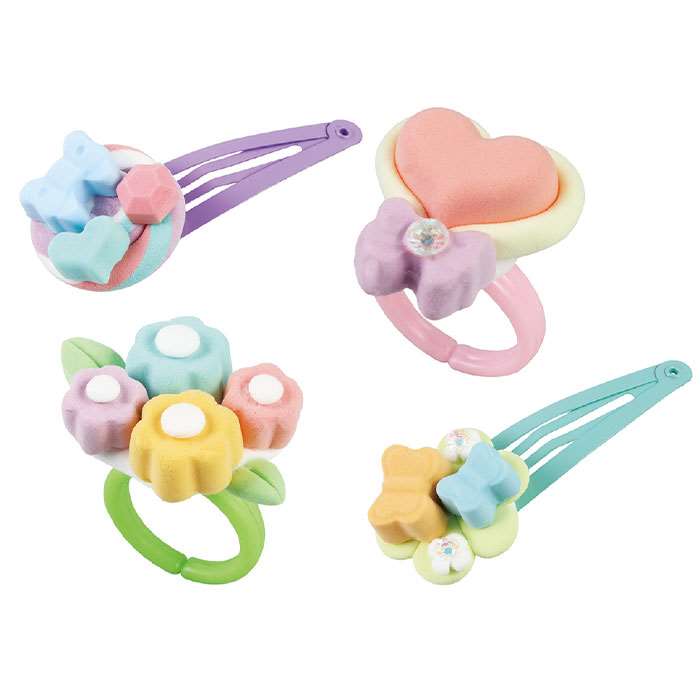 楽天市場 キラキラねんどアクセサリー ふわふわねんどでつくろう 16種類のパーツシリコン型付 ねんど 粘土 アクセサリー作り ハンドメイド 手作りキット 知育玩具 アーテック やるcan