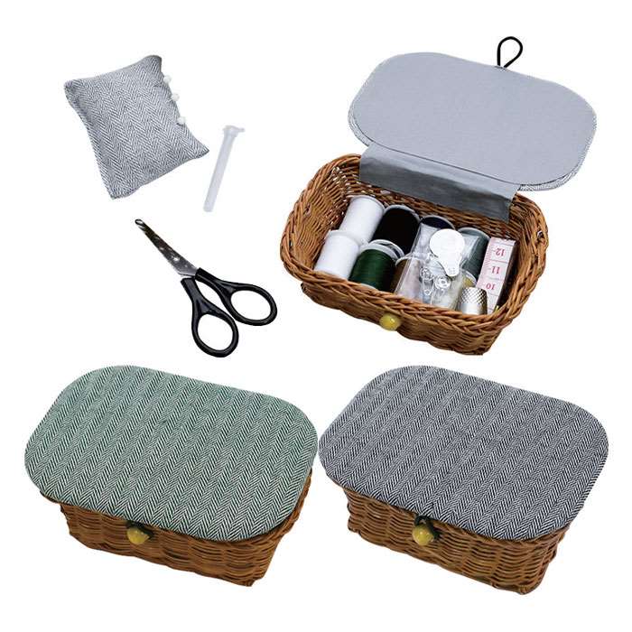 ソーイングバスケット 裁縫セット かご バスケット ソーイングキット