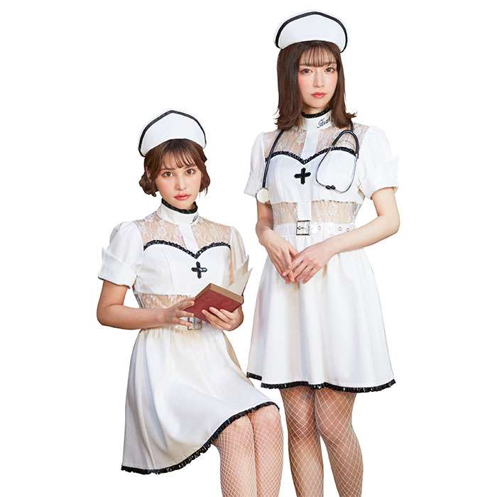 Hw Moon Talk ハートペインナース ワンピース コスチューム ナース コスプレ 衣装 仮装 変装 クリアストーン Preconalbolivia Com