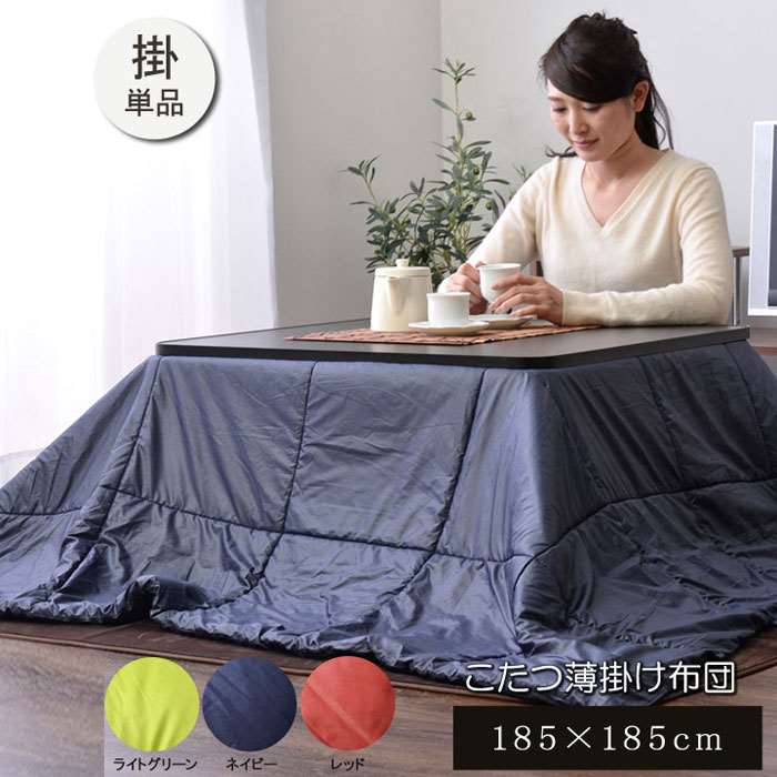 【代引不可】こたつ布団 正方形 約185×185cm 洗える 軽量 コンパクト クラウド 保温力 ダクロン綿 無地 シンプル おしゃれ IKEHIKO G6817909
