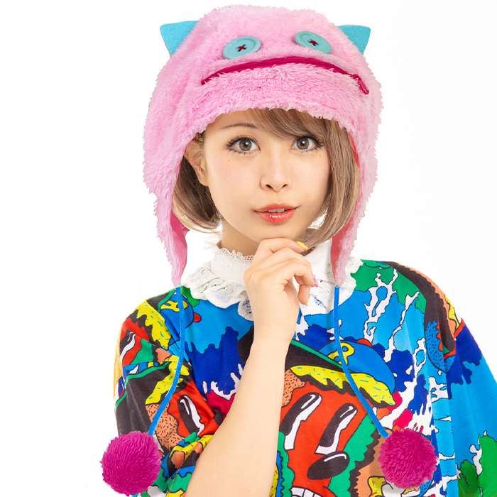楽天市場】ふわもこ帽子ピンクモンスター 帽子 かぶりもの ふわもこ