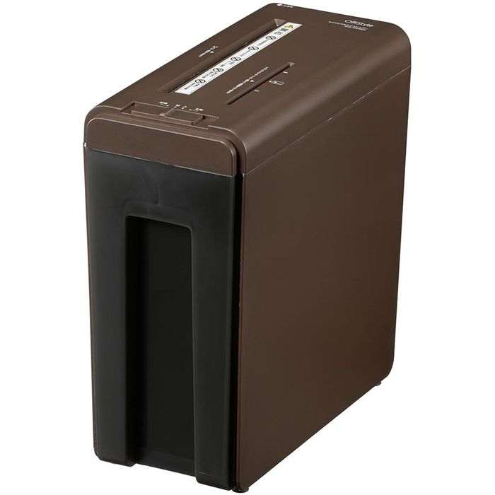 【沖縄・離島配送不可】マイクロカットシュレッダー（容量8.5リットル/A4/茶系色） OHM SHR-MX492C