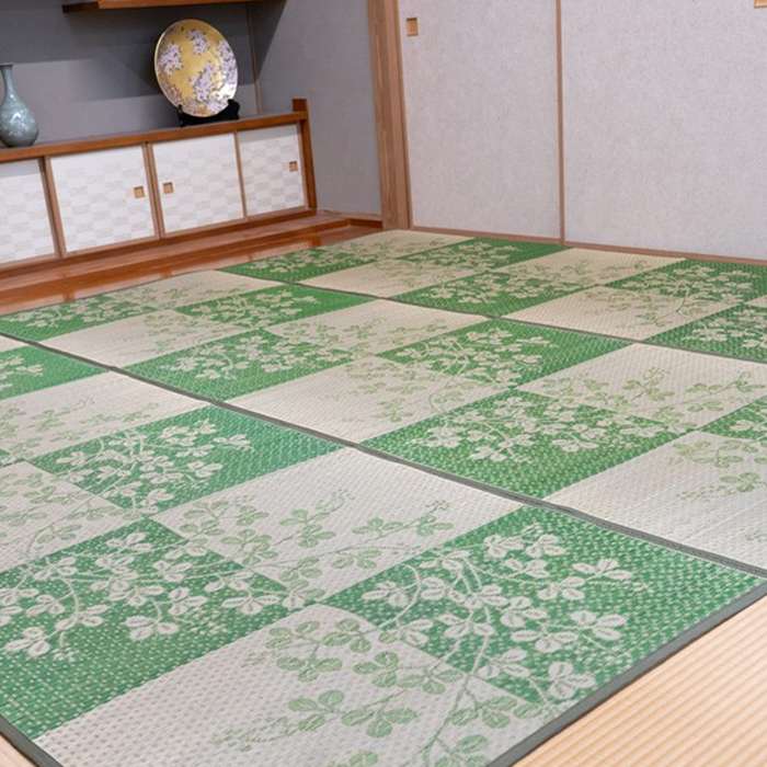 【沖縄・離島配送不可】【代引不可】い草ラグ 帖物 敷物 イ草 DX萩 GN 382×382cm グリーン 本間8畳 インテリア 新生活 IKEHIKO 1030450121402 14,859円