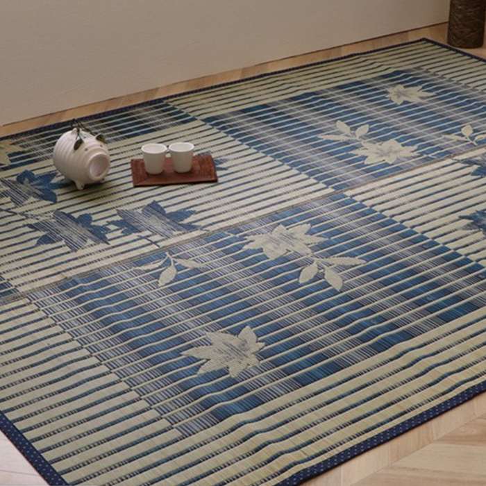 【沖縄・離島配送不可】【代引不可】いろは紅葉 ブルー 191×250cm ラグ カーペット い草 インテリア IKEHIKO 1080690043303 10,999円