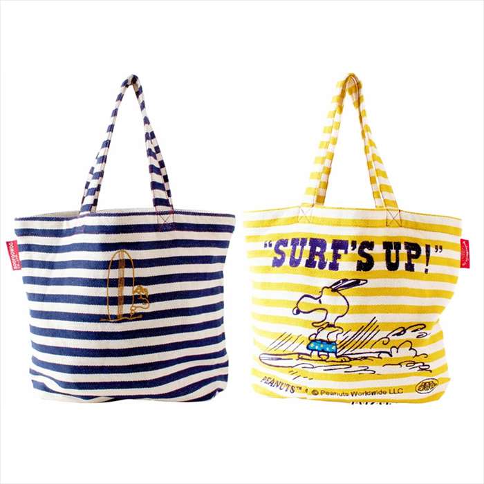 楽天市場】スヌーピー ボーダー刺繍トートバッグ(SURFS UP柄) PEANUTS 