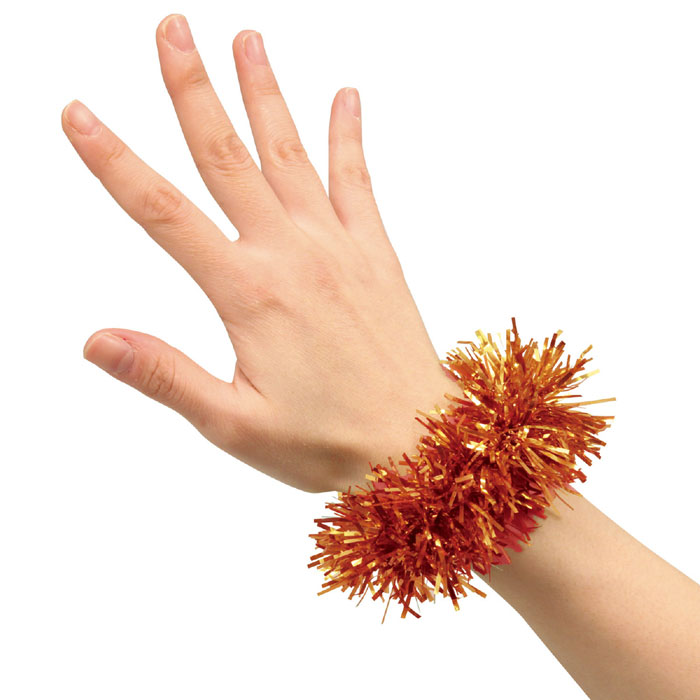 楽天市場】キラキラリストバンド 2個組 オレンジ 運動会 イベント 発表