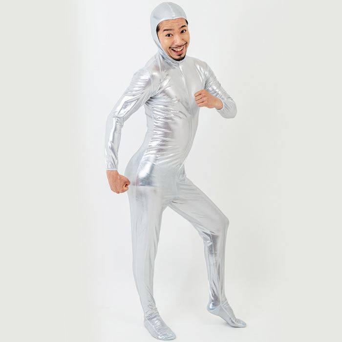 新品 全身タイツ 光沢ツルスベ ゼンタイ シルバー 銀色 Mサイズ ZENTAI 楽天市場】全身タイツ シルバー Mサイズ ゼンタイ コスプレ