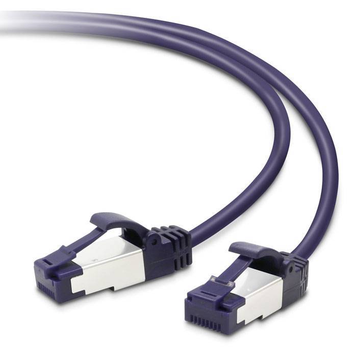 【代引不可】LANケーブル CAT8 10m 40Gbps 2000MHz 超スリム 爆速 高速光通信 爪折れ防止 ブルーメタリック エレコム LD-OCTST/BM100