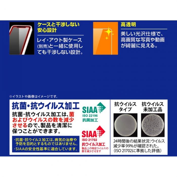 Galaxy S22 指紋防止 高透明 抗菌抗ウイルス 液晶保護フィルム 指紋認証対応