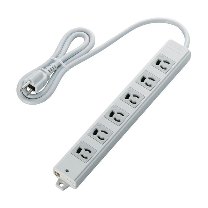【代引不可】熱に強い二重構造ケースを採用した3P式6個口工事用タップ 1m エレコム T-WRM3610LG/RS