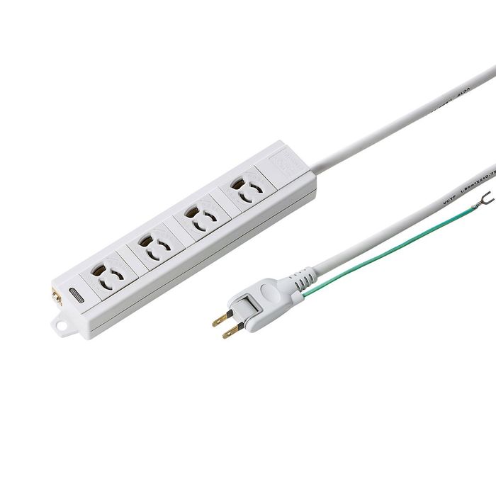 楽天市場】電源タップ マグネット 4個口 1m 3ピン 抜け止め 通電確認