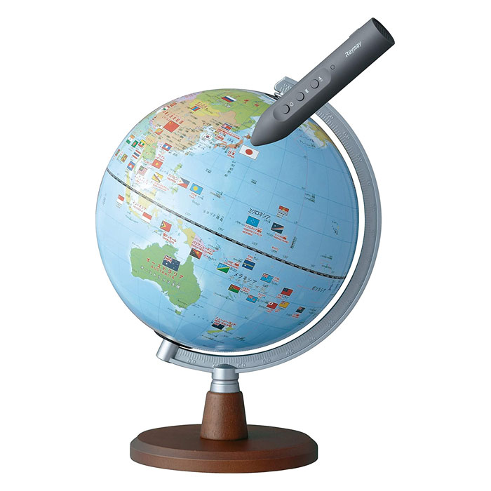 お値下げ地球儀　ダイカット　アソート 楽天市場】【送料無料】しゃべる国旗付き 地球儀 球径25cm CYV3013