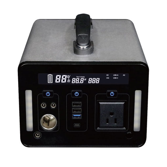 【沖縄・離島配送不可】ポータブル電源 ポータブル蓄電池 1000W AC DC USBの3WAY出力 301600mAh エスケイジャパン SKJ-MT1000SB|やるCAN